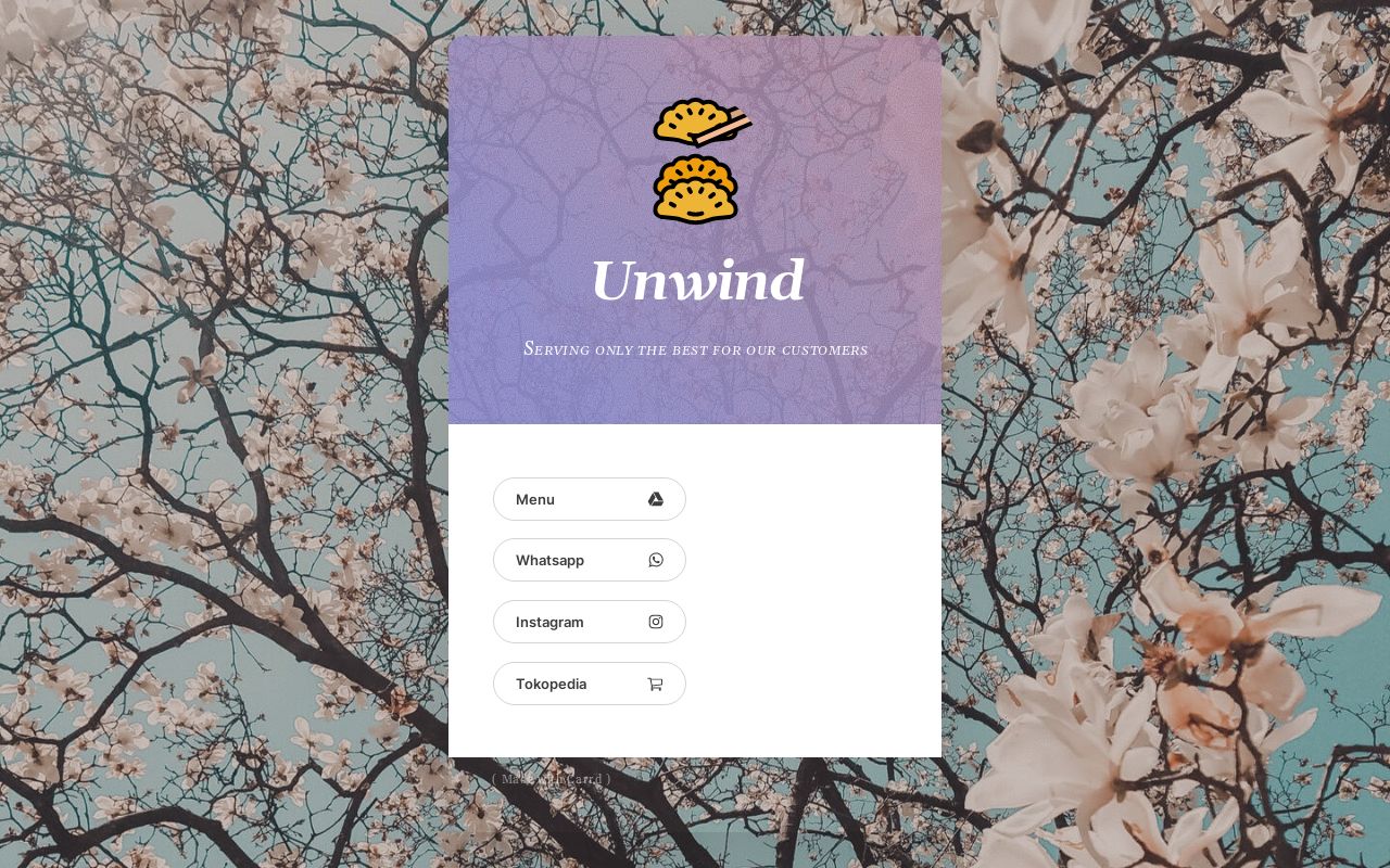 Carrd profile picture for @unwind